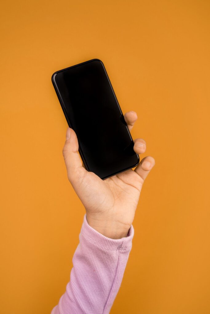 smartphone in hand