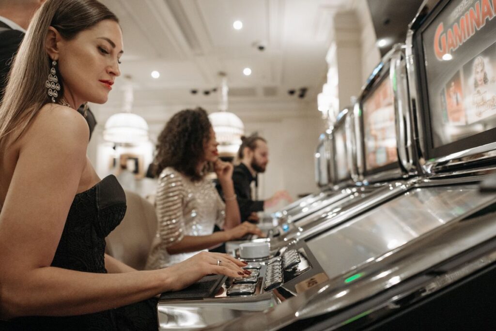 slot machine close up